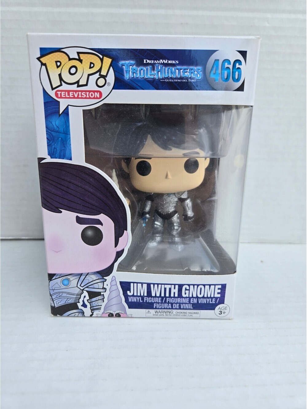 Funko Pop! Television Trollhunters Jim with Gnome Vinyl Figure #466 Collectible